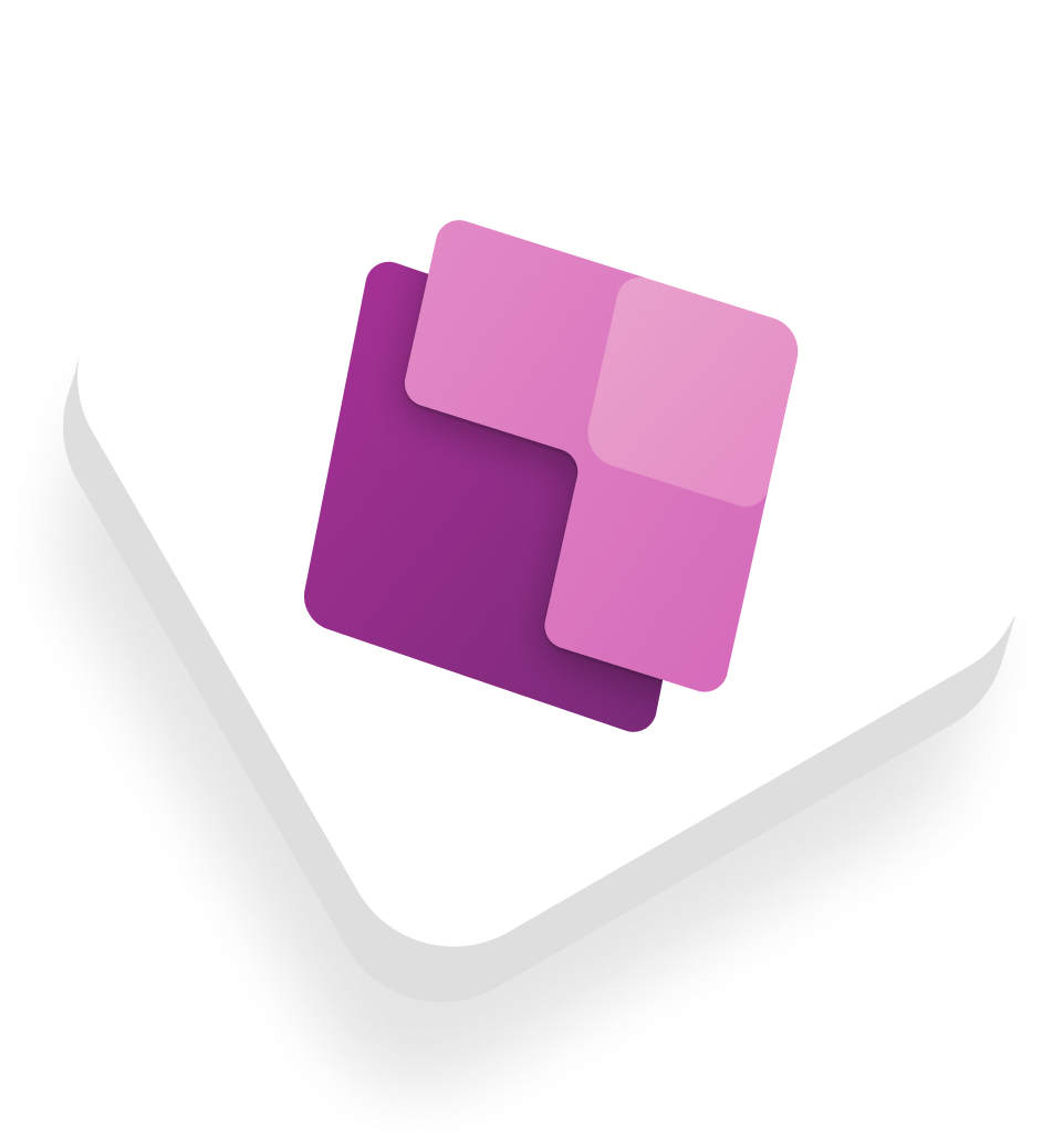 a white square with microsoft power apps logo