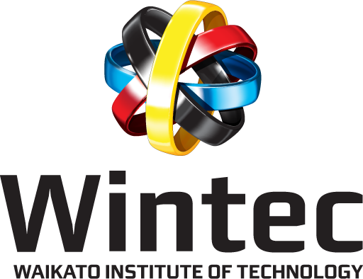 a logo with a black background