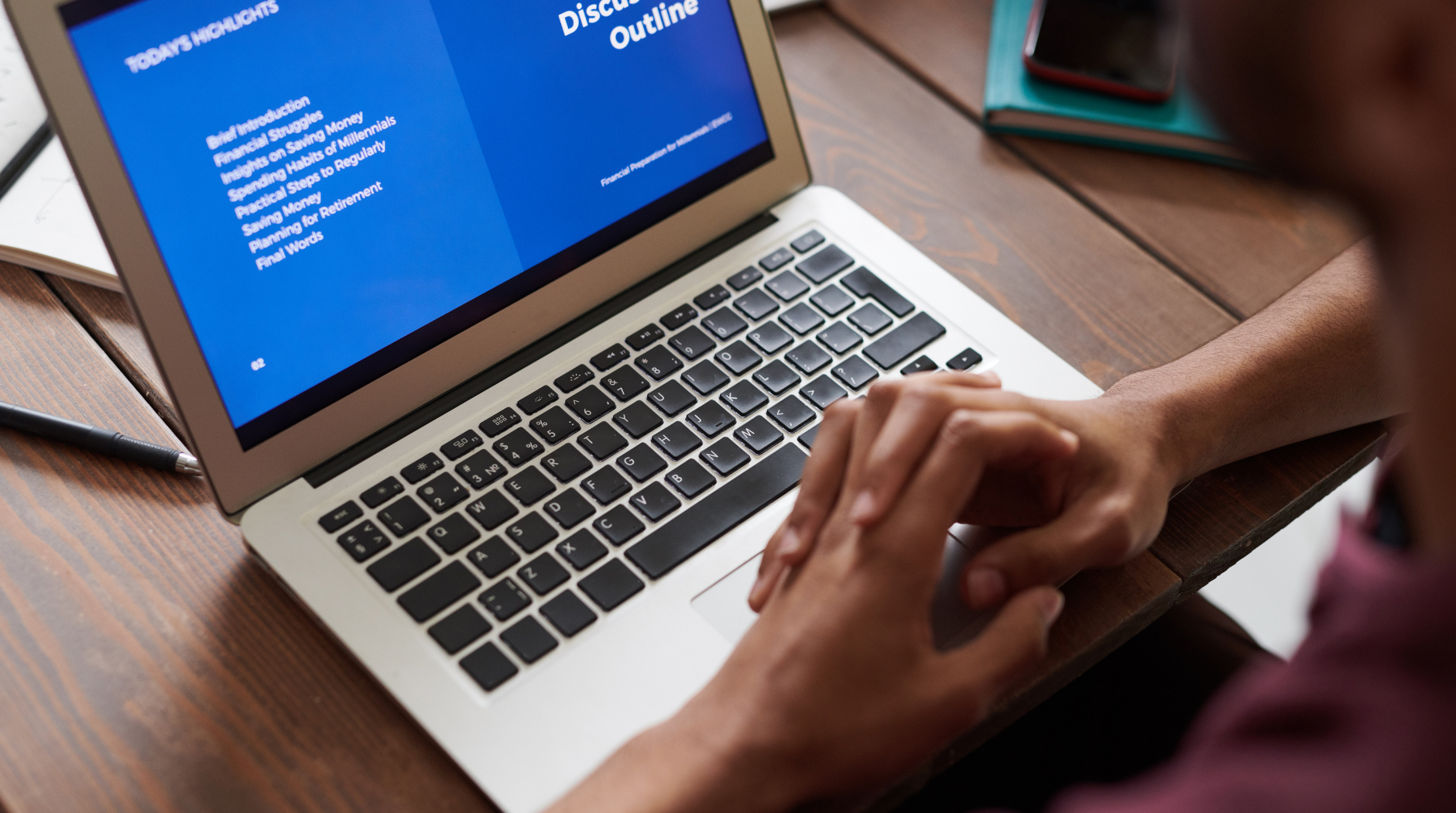 a person using a laptop