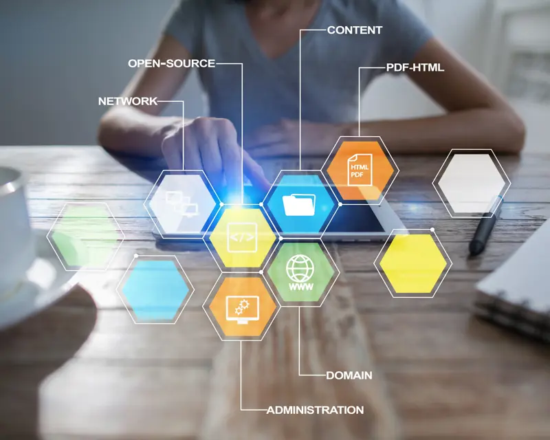 a person using a tablet