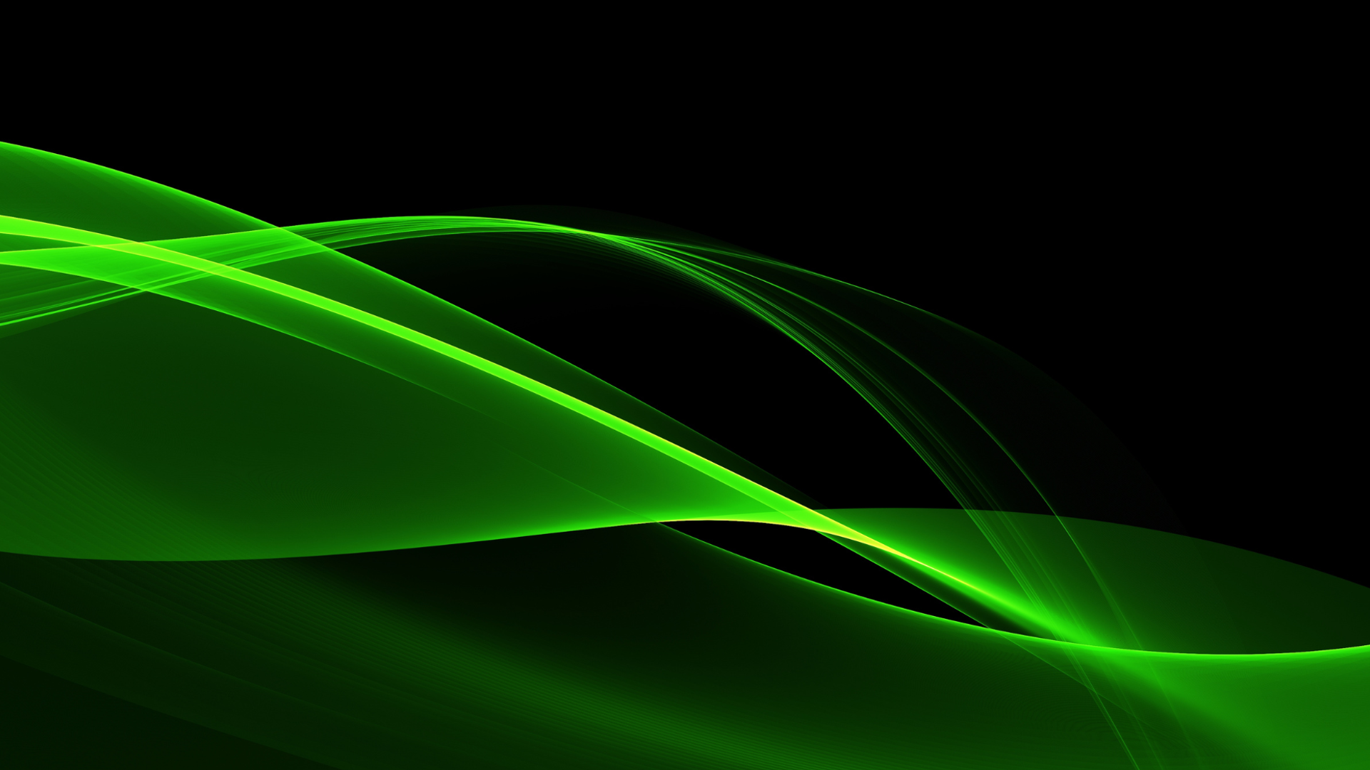 green lines on a black background