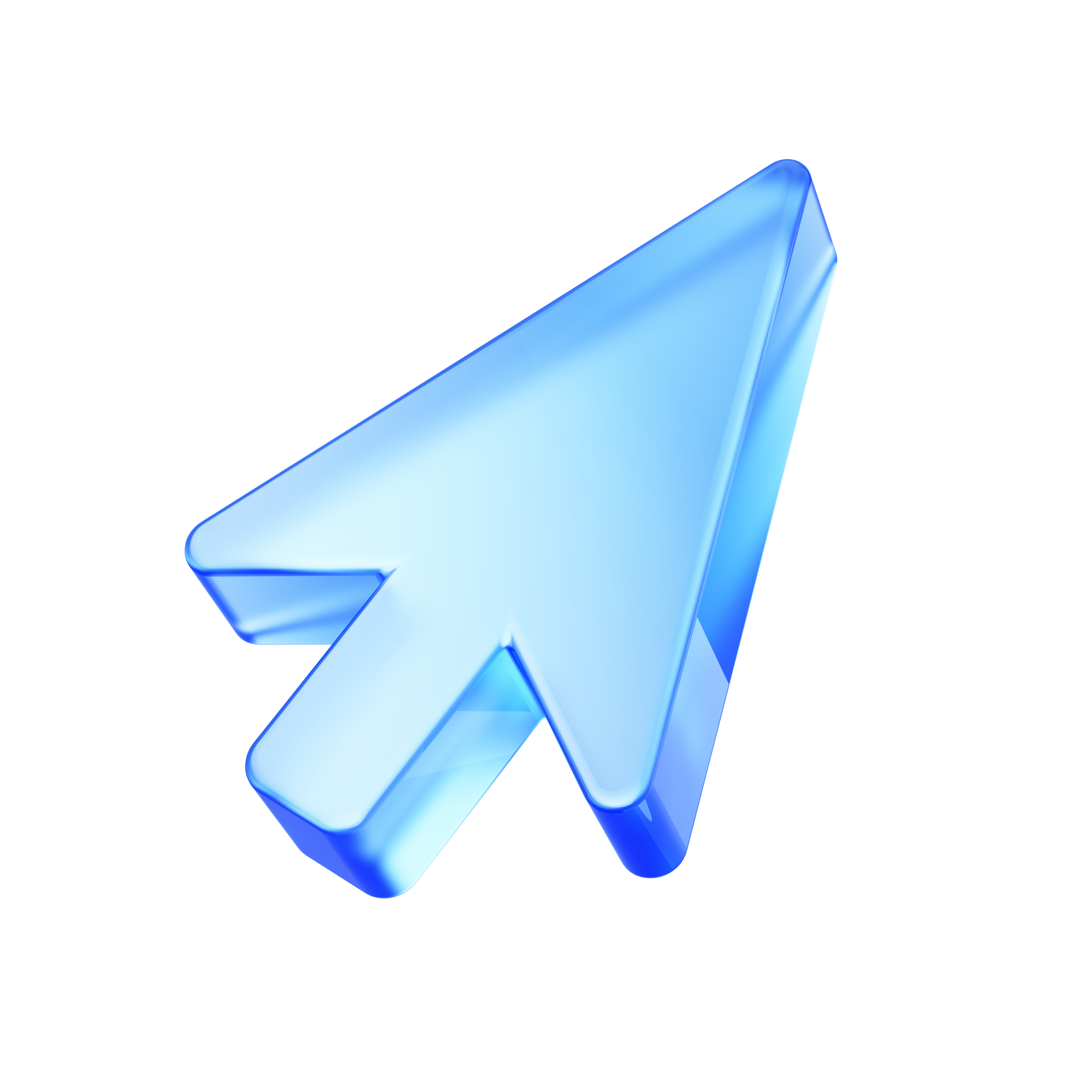 a blue mouse cursor