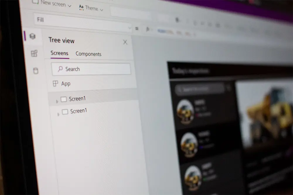 Screenshot from app building workshop