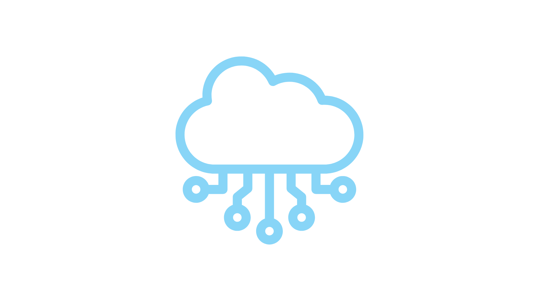 Illustration of blue cloud for readiness frameworks and landing zone deployment for seamless cloud adoption.
