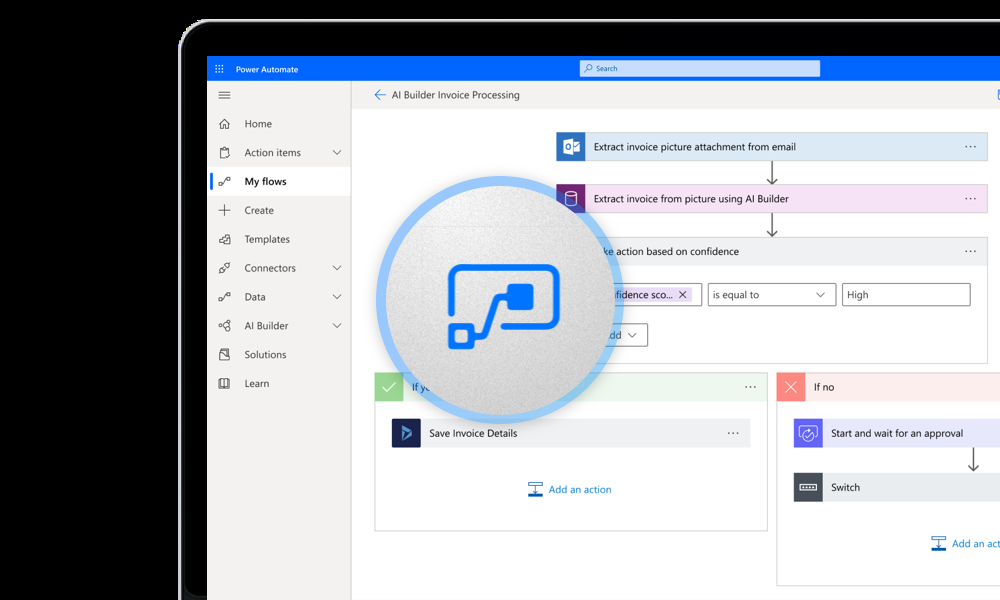 a screenshot of a computer on power automate