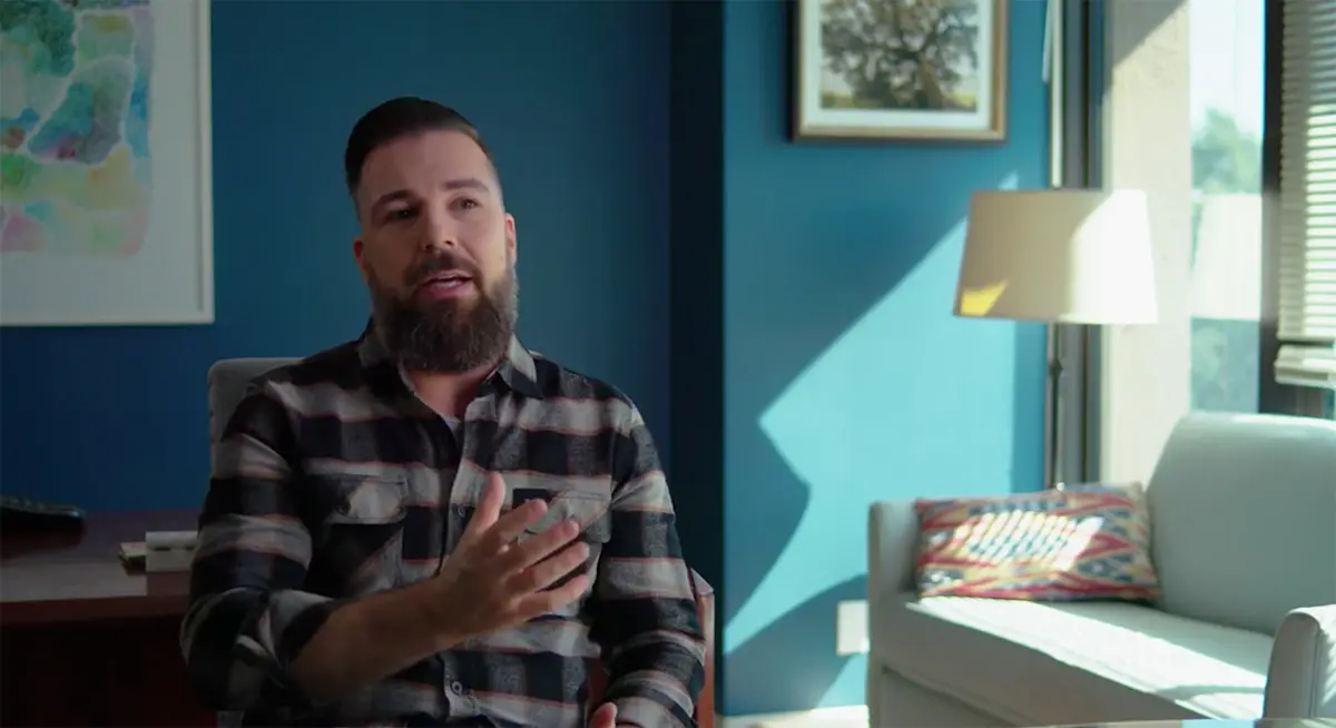 a man sitting in a chair