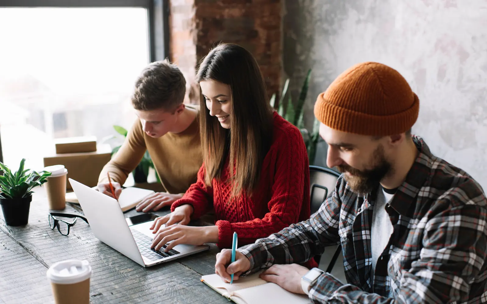 a group of people using marketing technology