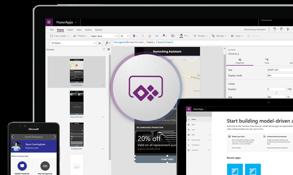 a screenshot of a computer on power apps