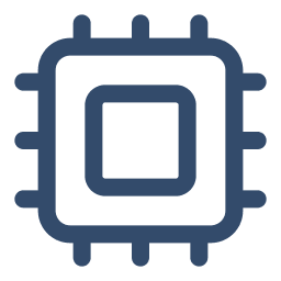 a blue square with a square in center