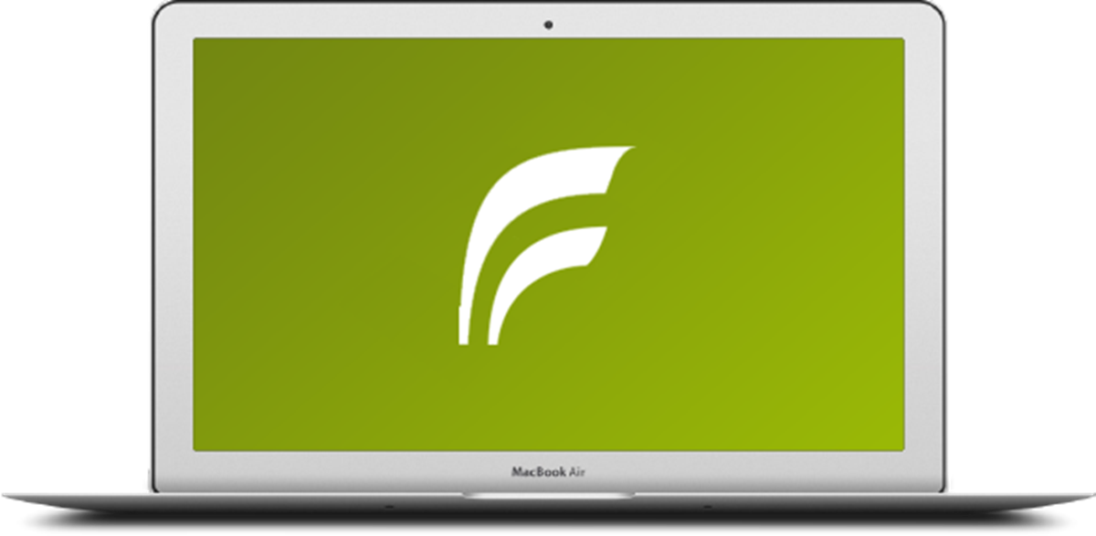 a laptop with a green screen