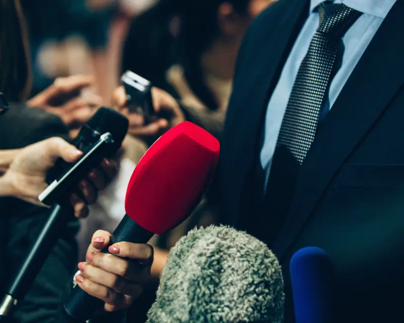 journalist microphones