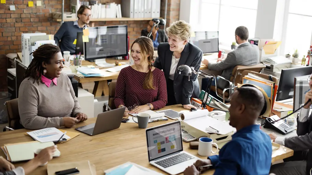 people collaborating in an office