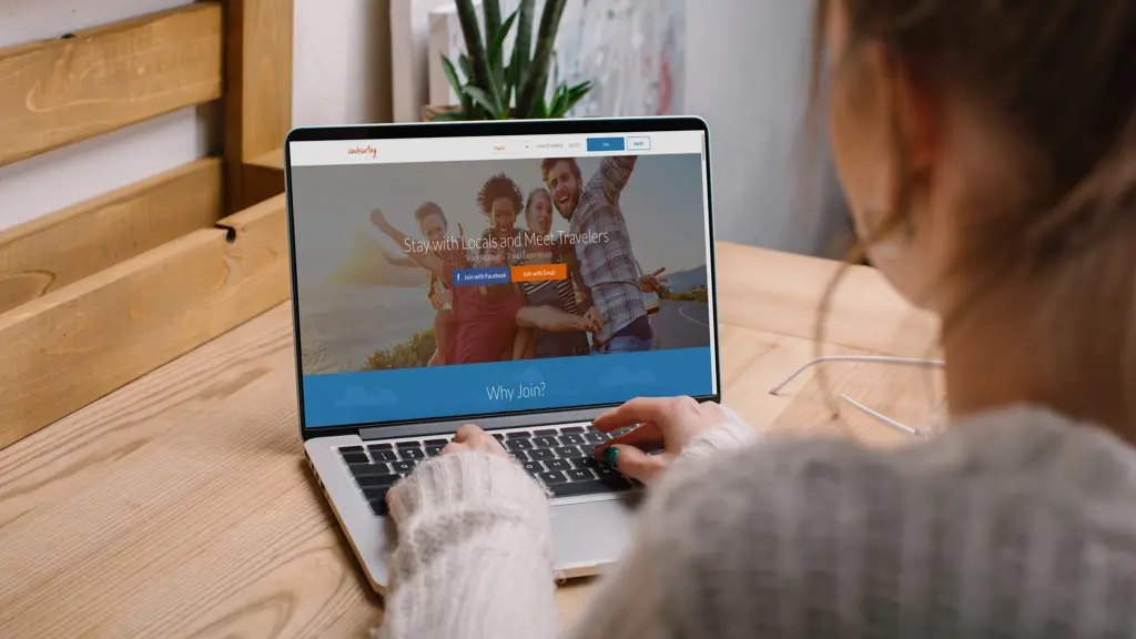 a woman using a laptop