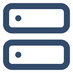 a blue rectangles with a dot on it