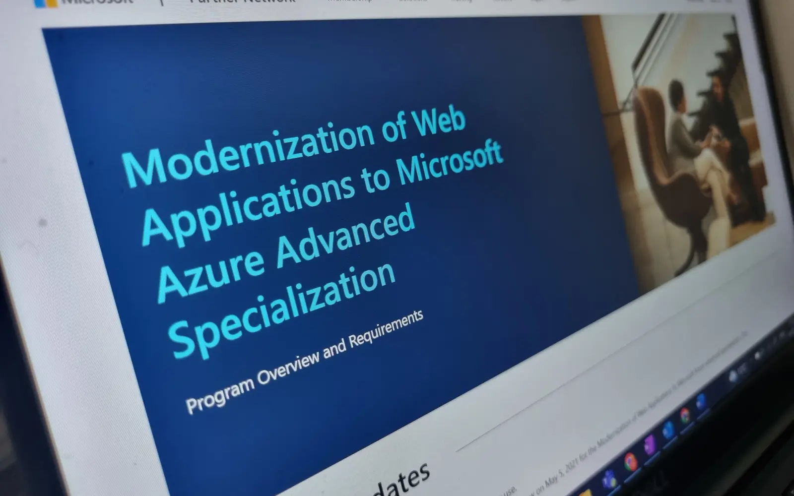 a computer screen with blue text