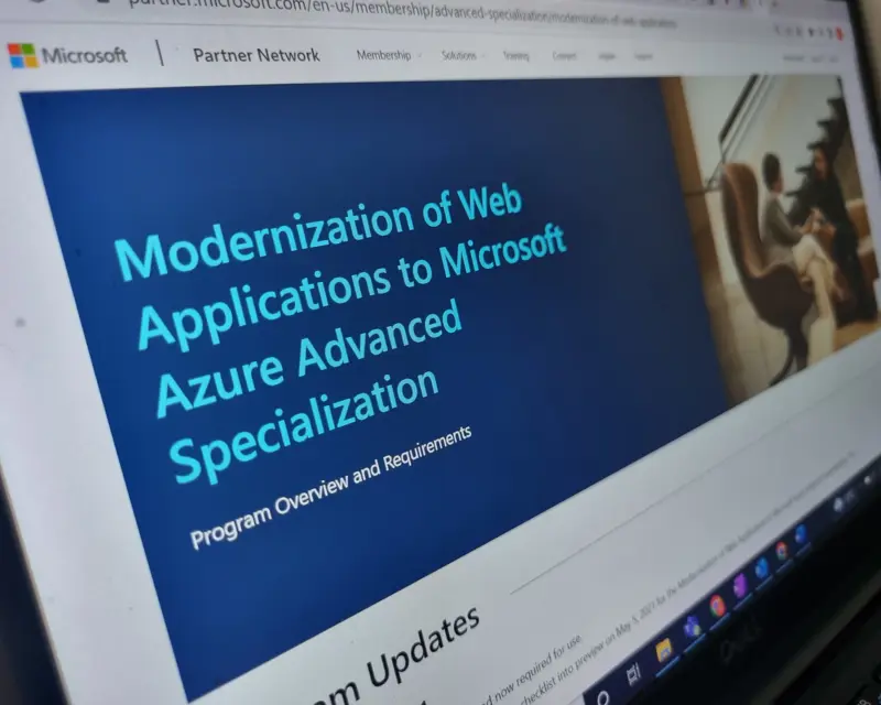 a computer screen with blue text