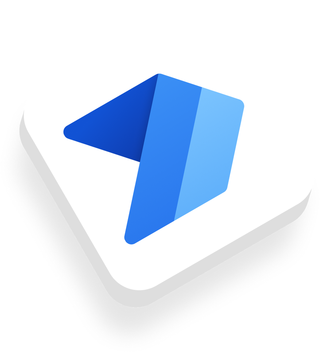 a white square with microsoft power automate logo