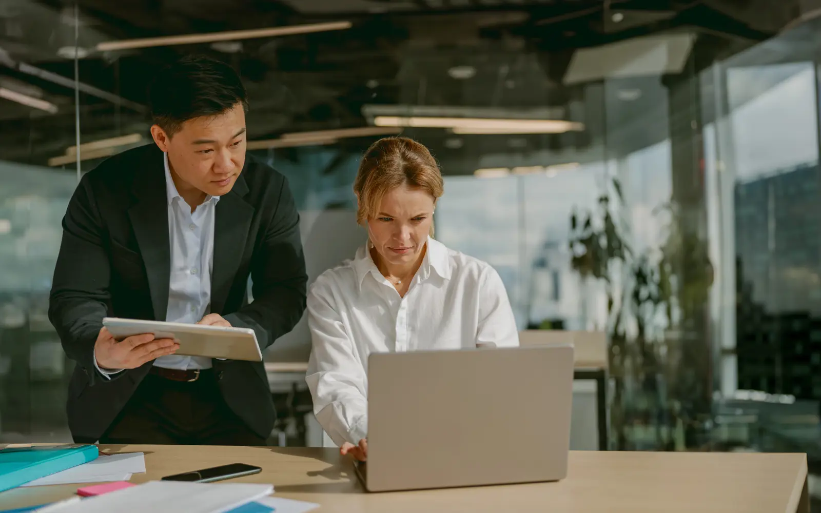 a man and woman working on context driven personalisation