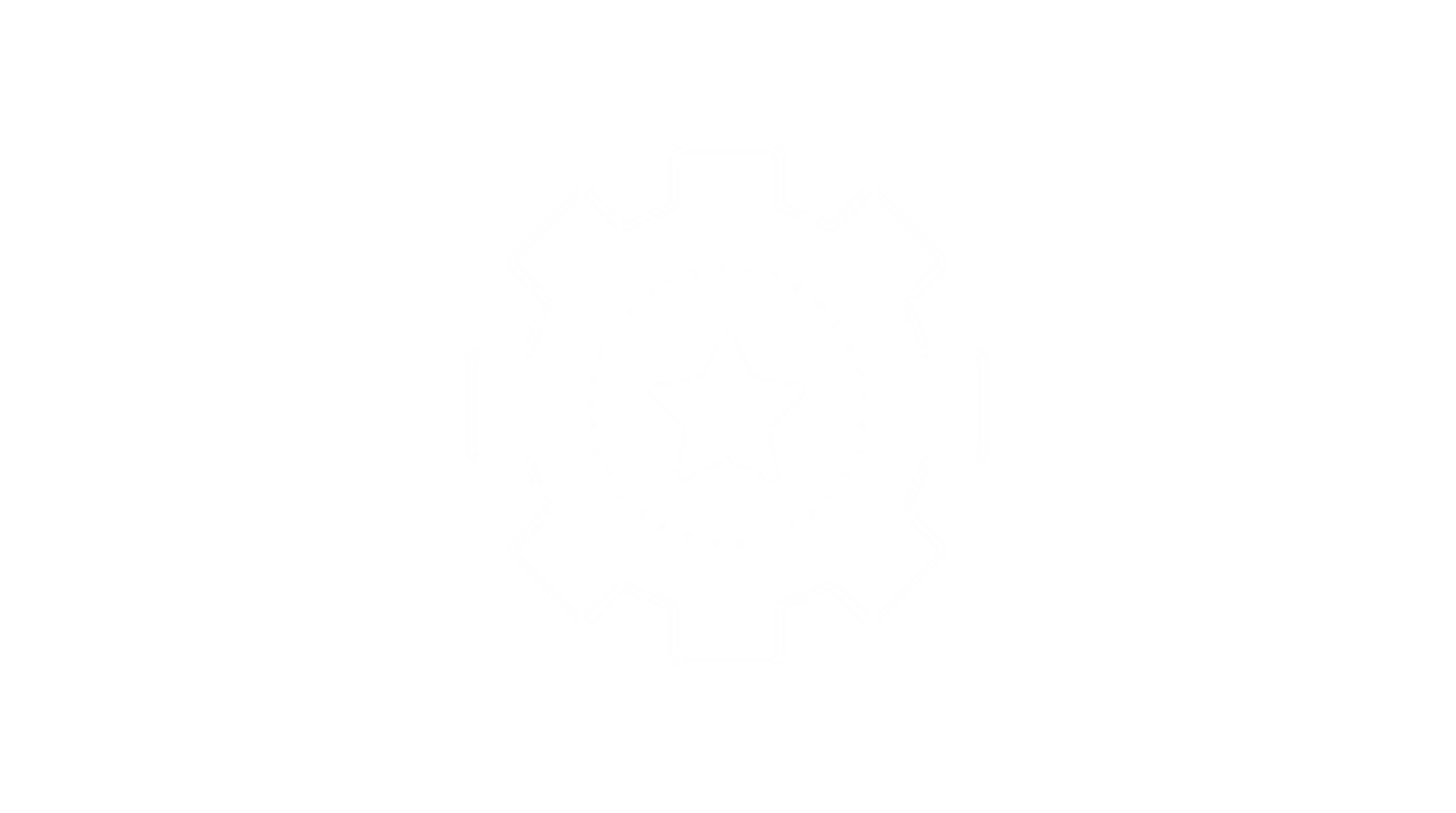 a white star in a gear