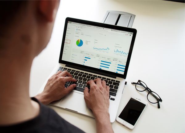 a person using a laptop