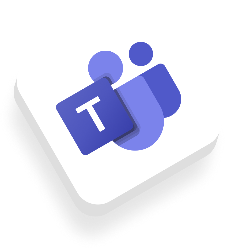a white square with microsoft teams logo