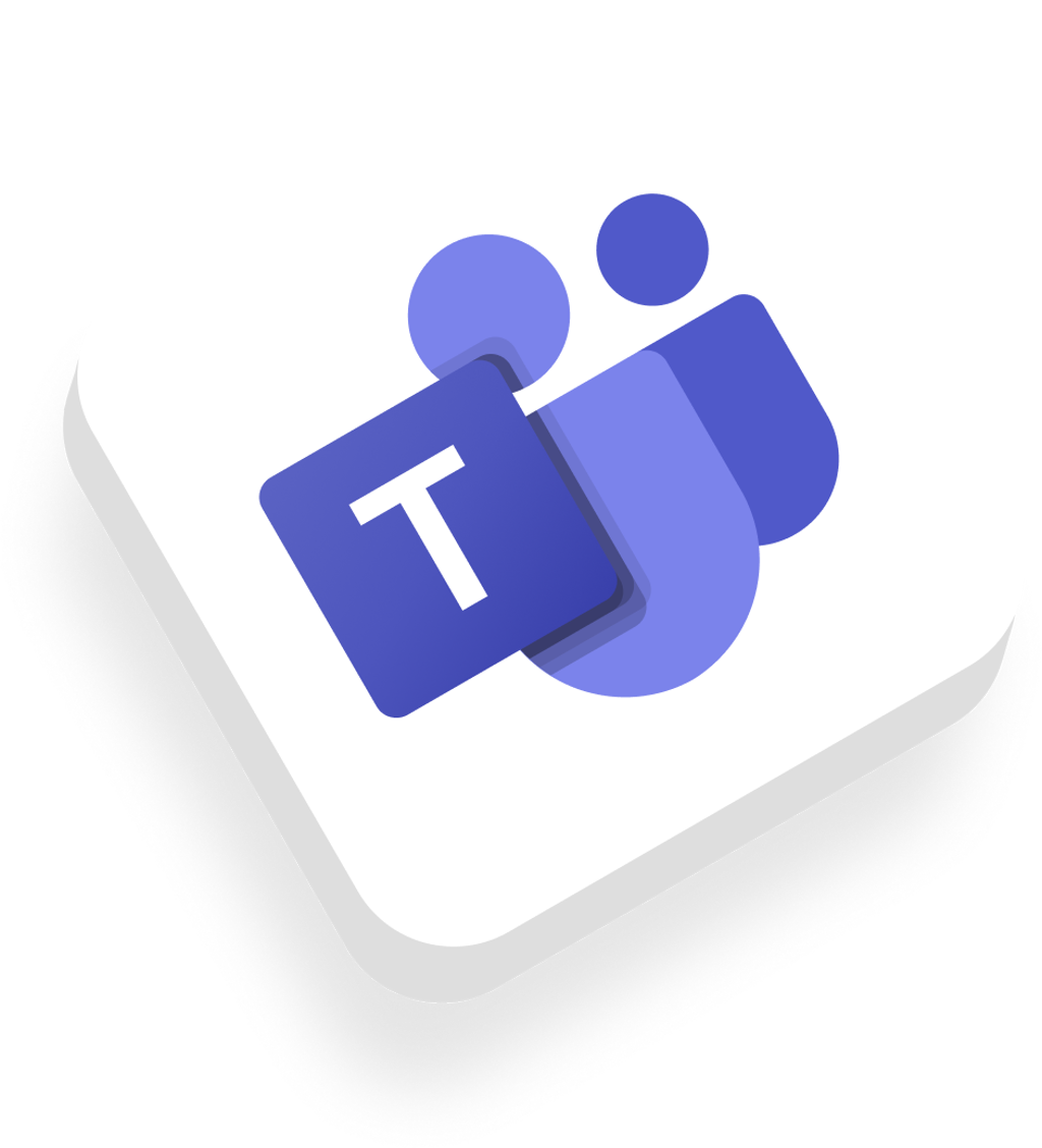 a white square with microsoft teams logo