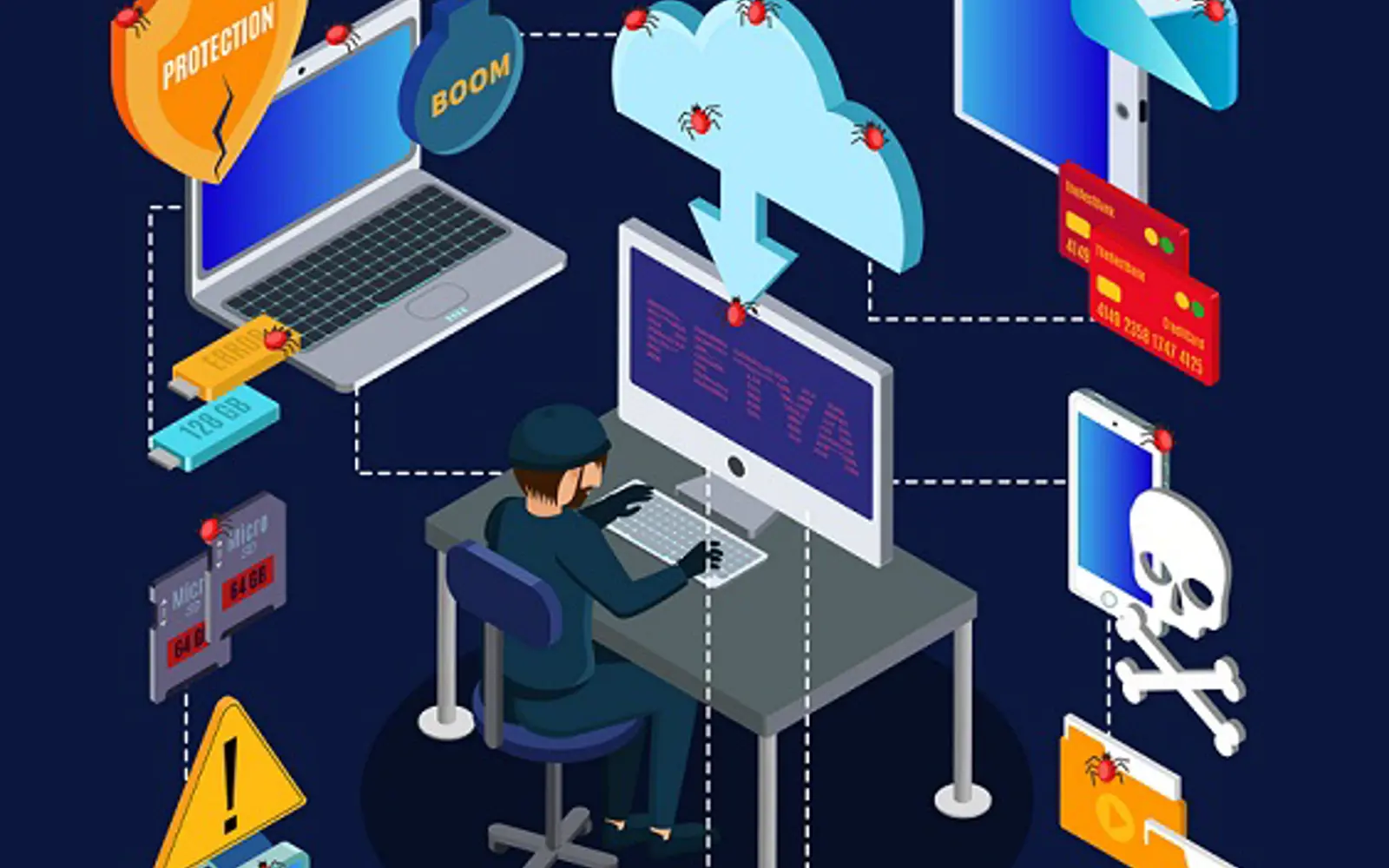 a man sitting at a desk with a computer