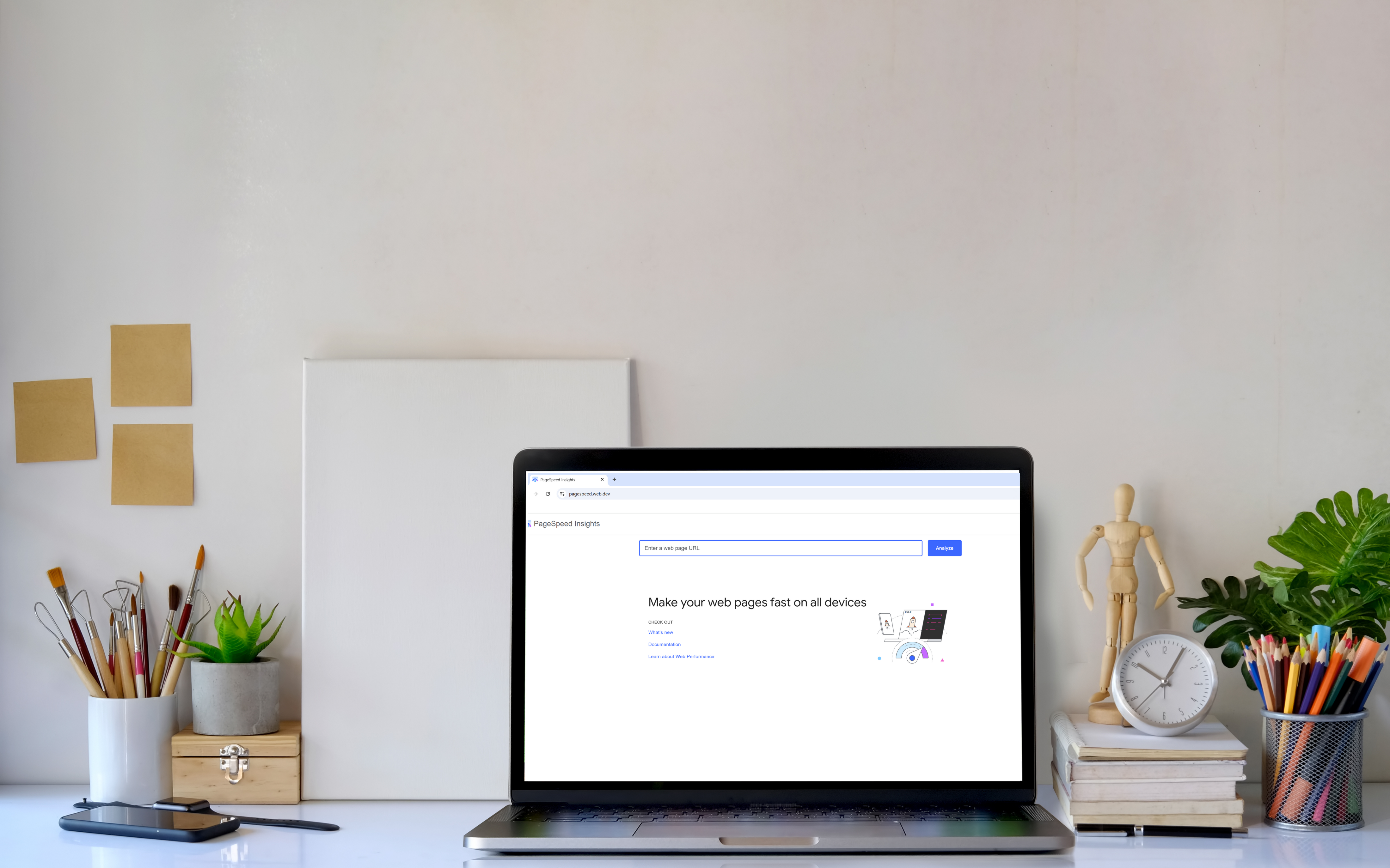 a laptop on a desk