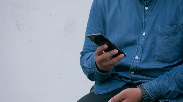 a person holding a phone