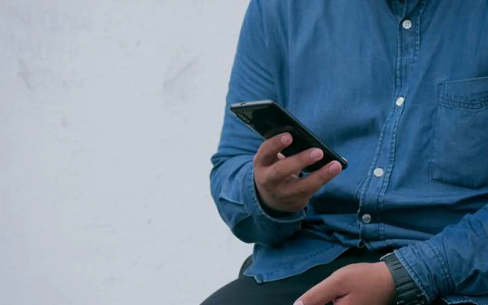 a person holding a phone