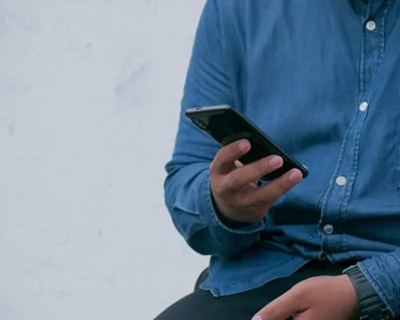 a person holding a phone